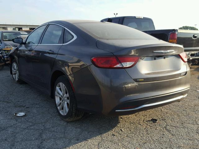 1C3CCCAB6FN705052 - 2015 CHRYSLER 200 LIMITE GRAY photo 3