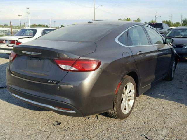 1C3CCCAB6FN705052 - 2015 CHRYSLER 200 LIMITE GRAY photo 4