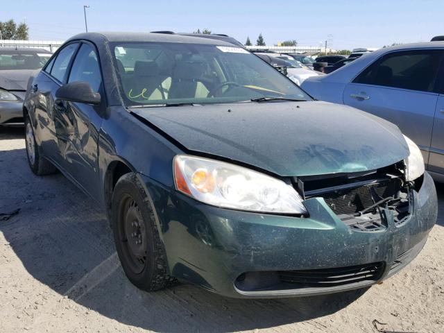 1G2ZF58B174163210 - 2007 PONTIAC G6 VALUE L GREEN photo 1