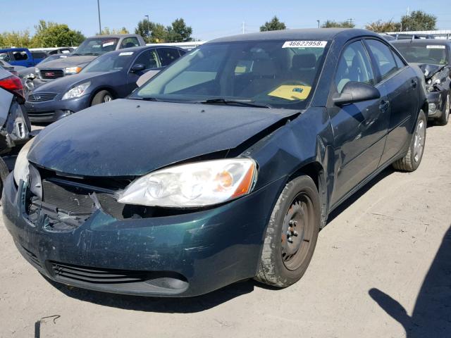 1G2ZF58B174163210 - 2007 PONTIAC G6 VALUE L GREEN photo 2