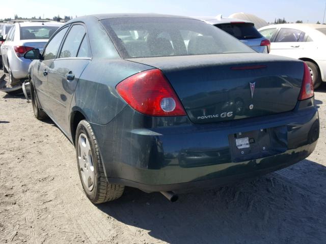 1G2ZF58B174163210 - 2007 PONTIAC G6 VALUE L GREEN photo 3