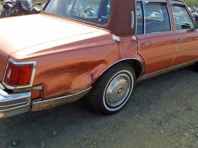 6S69B8Q453091 - 1978 CADILLAC SEVILLE ORANGE photo 9