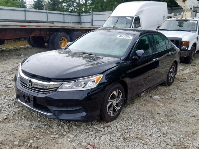 1HGCR2F34GA076553 - 2016 HONDA ACCORD LX BLACK photo 2