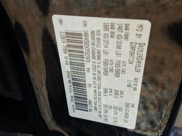 1A8HX582X7F527979 - 2007 CHRYSLER ASPEN LIMI 黑色 照片 10