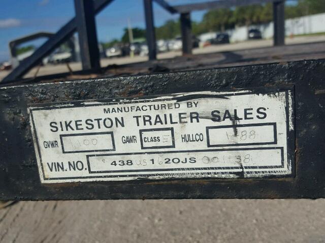 438US1620JS001138 - 1989 UTILITY TRAILER BLACK photo 10