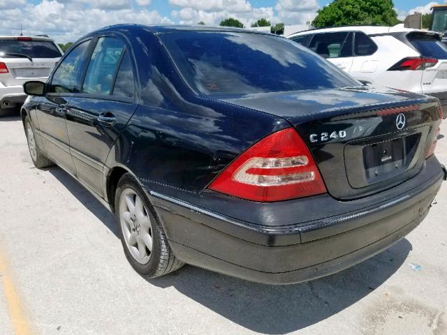 WDBRF61J43A463255 - 2003 MERCEDES-BENZ C 240 BLACK photo 3