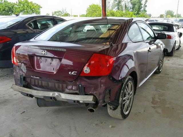 JTKDE167760142084 - 2006 TOYOTA SCION TC ბურგუნდია ფოტო 4