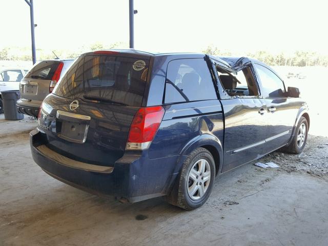 5N1BV28U57N110080 - 2007 NISSAN QUEST S BLUE photo 4