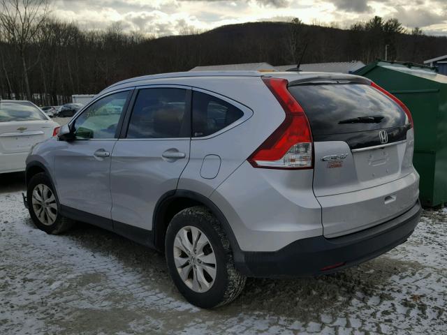 2HKRM4H72CH600580 - 2012 HONDA CR-V EXL SILVER photo 3