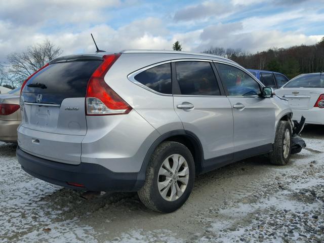 2HKRM4H72CH600580 - 2012 HONDA CR-V EXL SILVER photo 4