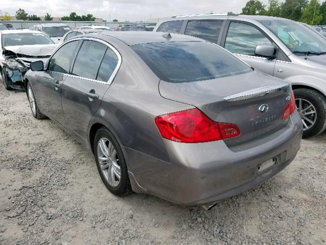 JN1CV6AP2BM507509 - 2011 INFINITI G37 BASE GRAY photo 3