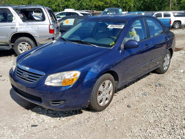 KNAFE121285519523 - 2008 KIA SPECTRA EX BLUE photo 2