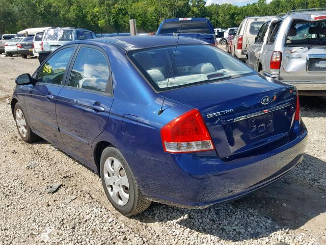 KNAFE121285519523 - 2008 KIA SPECTRA EX BLUE photo 3