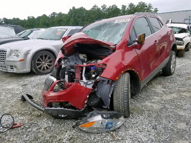 KL4CJCSB5FB124377 - 2015 BUICK ENCORE RED photo 2