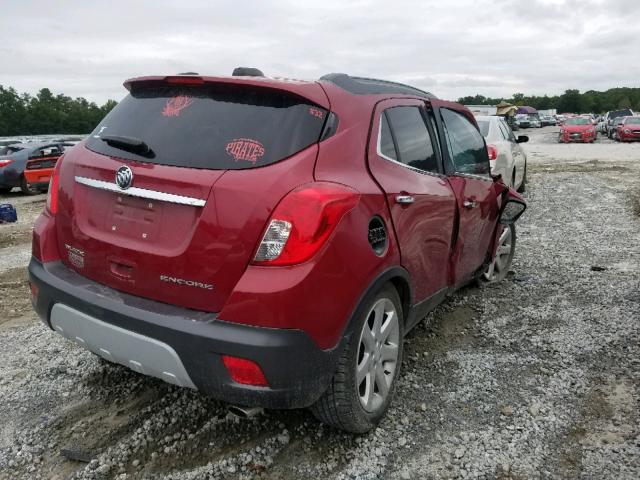 KL4CJCSB5FB124377 - 2015 BUICK ENCORE RED photo 4
