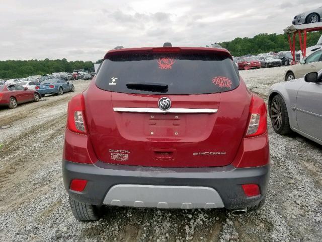 KL4CJCSB5FB124377 - 2015 BUICK ENCORE RED photo 9