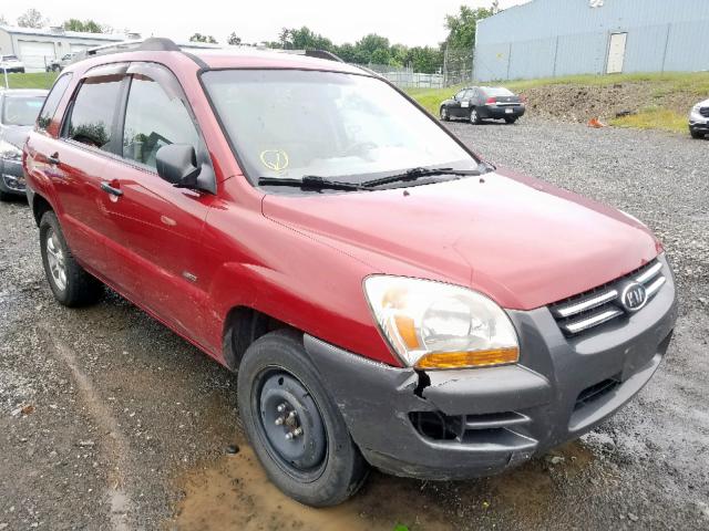 KNDJE723087466715 - 2008 KIA SPORTAGE E RED photo 1