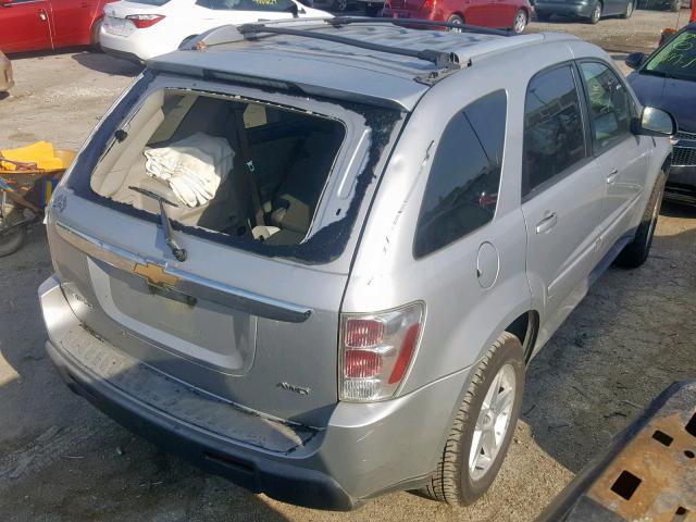 2CNDL73F556181804 - 2005 CHEVROLET EQUINOX LT SILVER photo 4