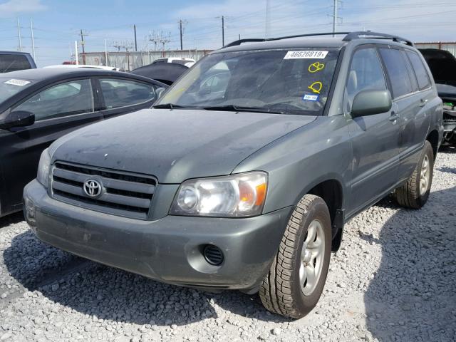 JTEGP21A750052676 - 2005 TOYOTA HIGHLANDER GREEN photo 2