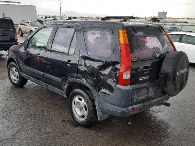 JHLRD68492C004512 - 2002 HONDA CR-V LX BLACK photo 3