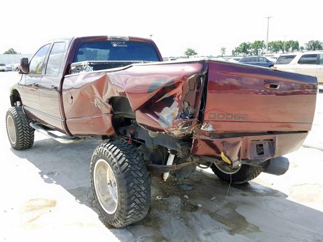 3D7KU28693G724132 - 2003 DODGE RAM 2500 S წითელი ფოტო 3