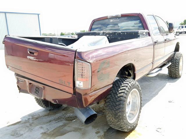 3D7KU28693G724132 - 2003 DODGE RAM 2500 S წითელი ფოტო 4