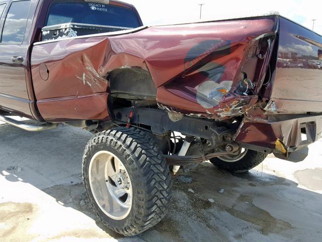 3D7KU28693G724132 - 2003 DODGE RAM 2500 S წითელი ფოტო 9