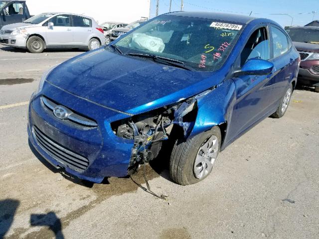 KMHCT4AE1GU089887 - 2016 HYUNDAI ACCENT SE BLUE photo 2