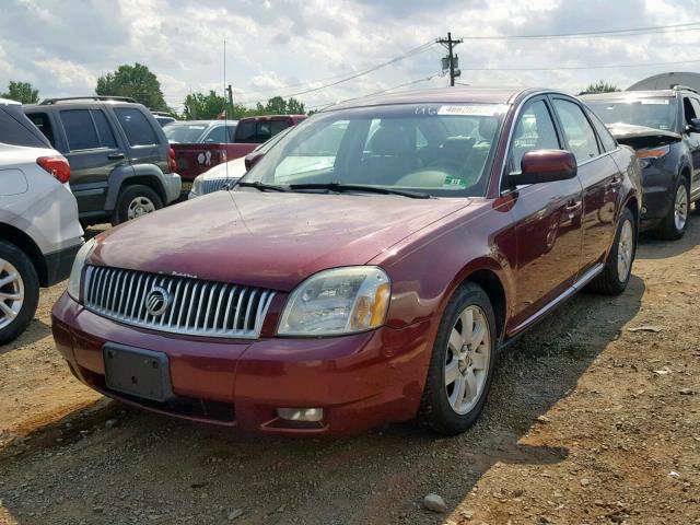 1MEFM40157G603735 - 2007 MERCURY MONTEGO LU MAROON photo 2