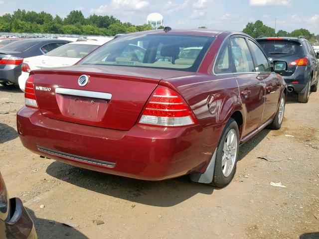 1MEFM40157G603735 - 2007 MERCURY MONTEGO LU MAROON photo 4