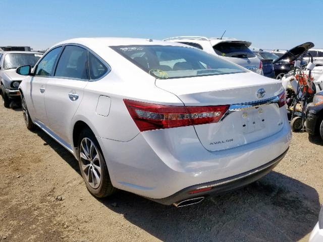 4T1BK1EB0HU260093 - 2017 TOYOTA AVALON XLE WHITE photo 3