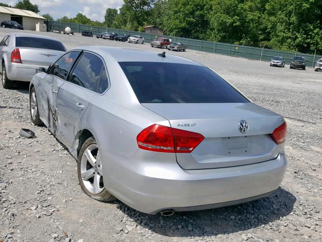 1VWBP7A32DC079503 - 2013 VOLKSWAGEN PASSAT SE SILVER photo 3