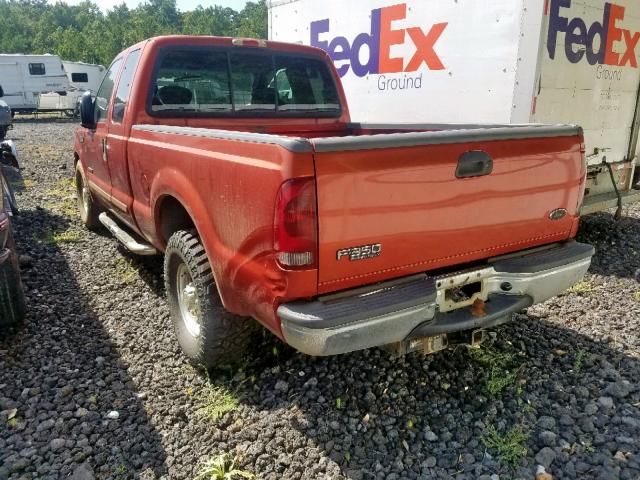 1FTSX30F81EC49208 - 2001 FORD F350 SRW S ORANGE photo 3