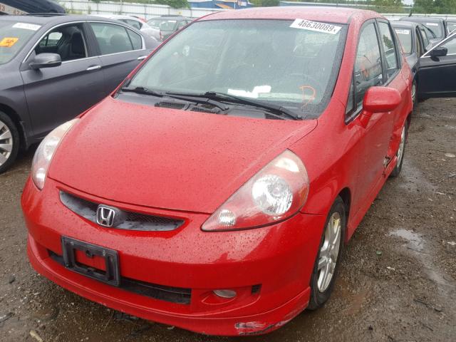 JHMGD38618S027493 - 2008 HONDA FIT SPORT RED photo 2