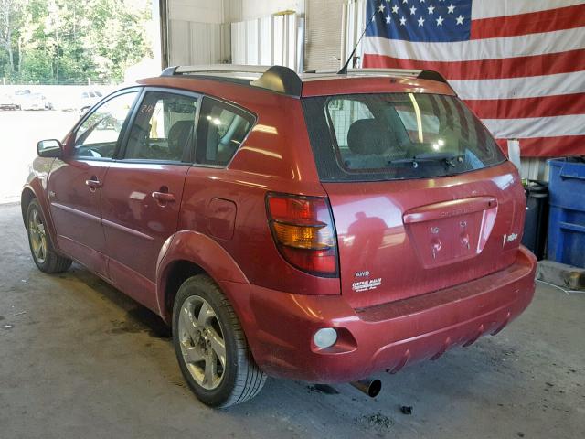 5Y2SM63895Z416181 - 2005 PONTIAC VIBE RED photo 3