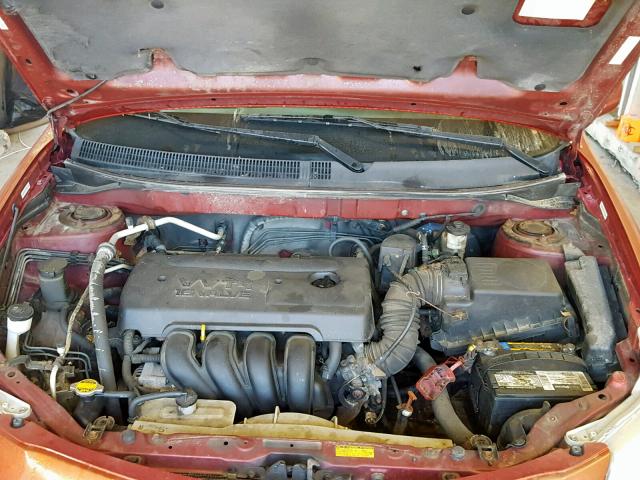 5Y2SM63895Z416181 - 2005 PONTIAC VIBE RED photo 7