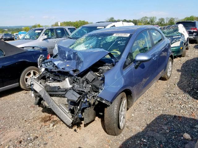 KNADM5A30G6659132 - 2016 KIA RIO LX BLUE photo 2