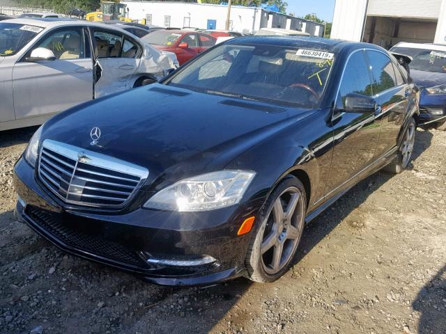 WDDNG7DB3DA509351 - 2013 MERCEDES-BENZ S 550 BLACK photo 2