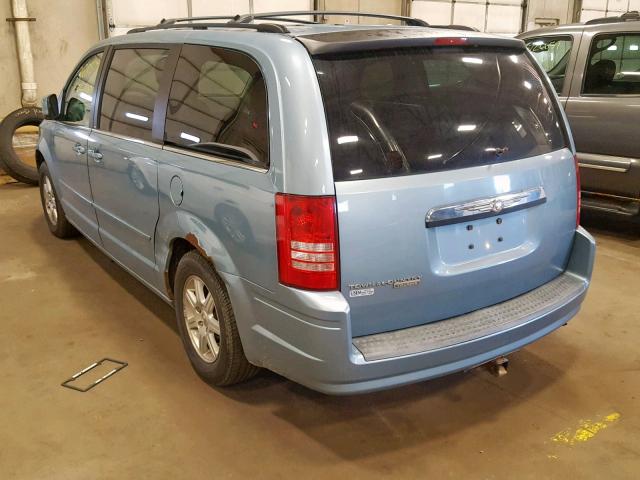 2A8HR54P78R610937 - 2008 CHRYSLER TOWN & COU TEAL photo 3