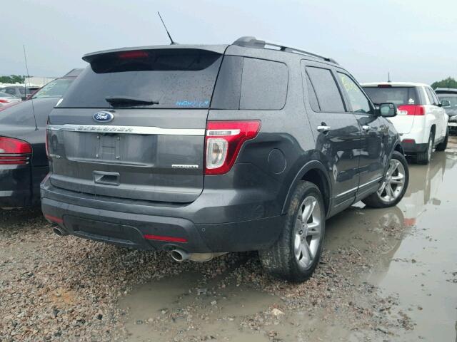 1FM5K7F87FGA89504 - 2015 FORD EXPLORER L GRAY photo 4