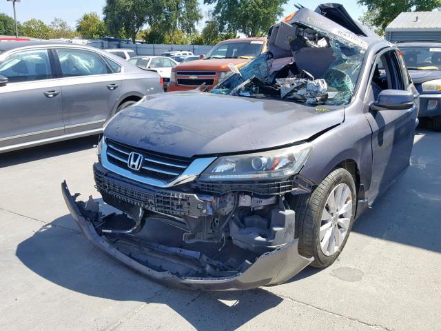 1HGCR2F87FA120314 - 2015 HONDA ACCORD EXL GRAY photo 2