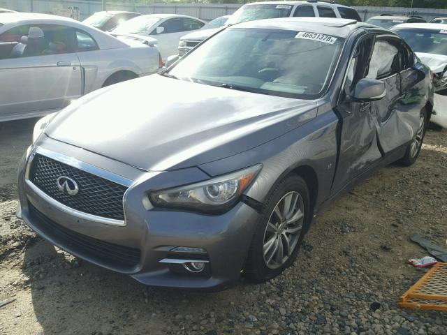 JN1BV7AR9EM686199 - 2014 INFINITI Q50 BASE GRAY photo 2