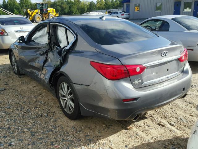 JN1BV7AR9EM686199 - 2014 INFINITI Q50 BASE GRAY photo 3