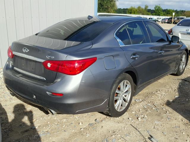 JN1BV7AR9EM686199 - 2014 INFINITI Q50 BASE GRAY photo 4