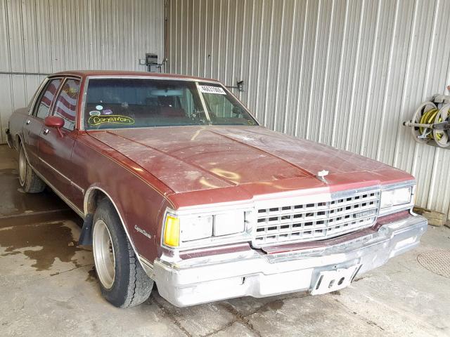 1G1AN69H2DX140977 - 1983 CHEVROLET CAPRICE CL MAROON photo 1