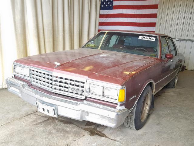 1G1AN69H2DX140977 - 1983 CHEVROLET CAPRICE CL MAROON photo 2