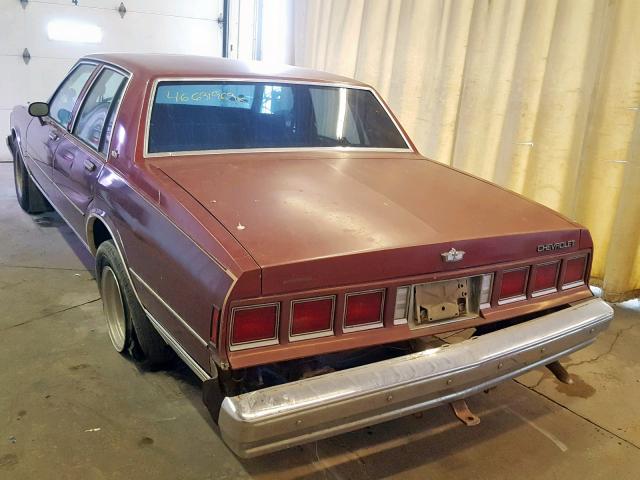 1G1AN69H2DX140977 - 1983 CHEVROLET CAPRICE CL MAROON photo 3