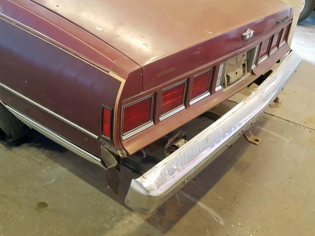 1G1AN69H2DX140977 - 1983 CHEVROLET CAPRICE CL MAROON photo 9