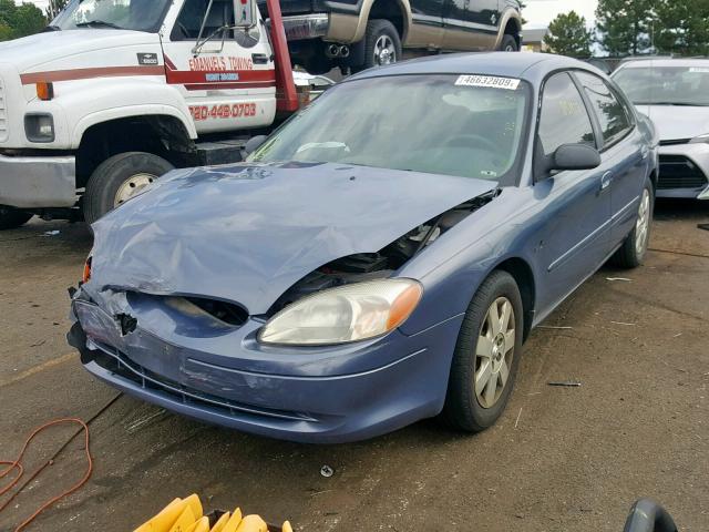 1FAFP5223YG154261 - 2000 FORD TAURUS LX BLUE photo 2