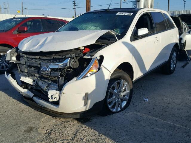 2FMDK3JC0DBE07600 - 2013 FORD EDGE SEL WHITE photo 2